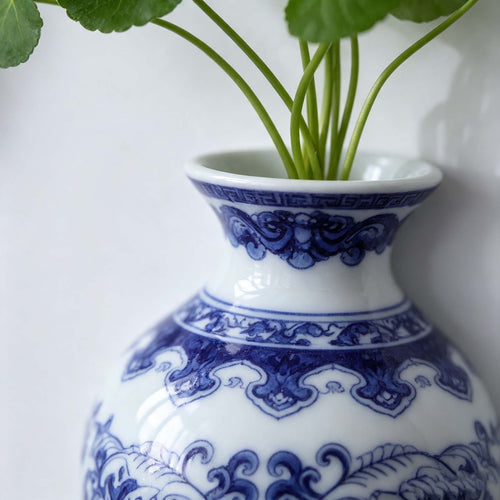 Blue White Lotus Ceramic Vase