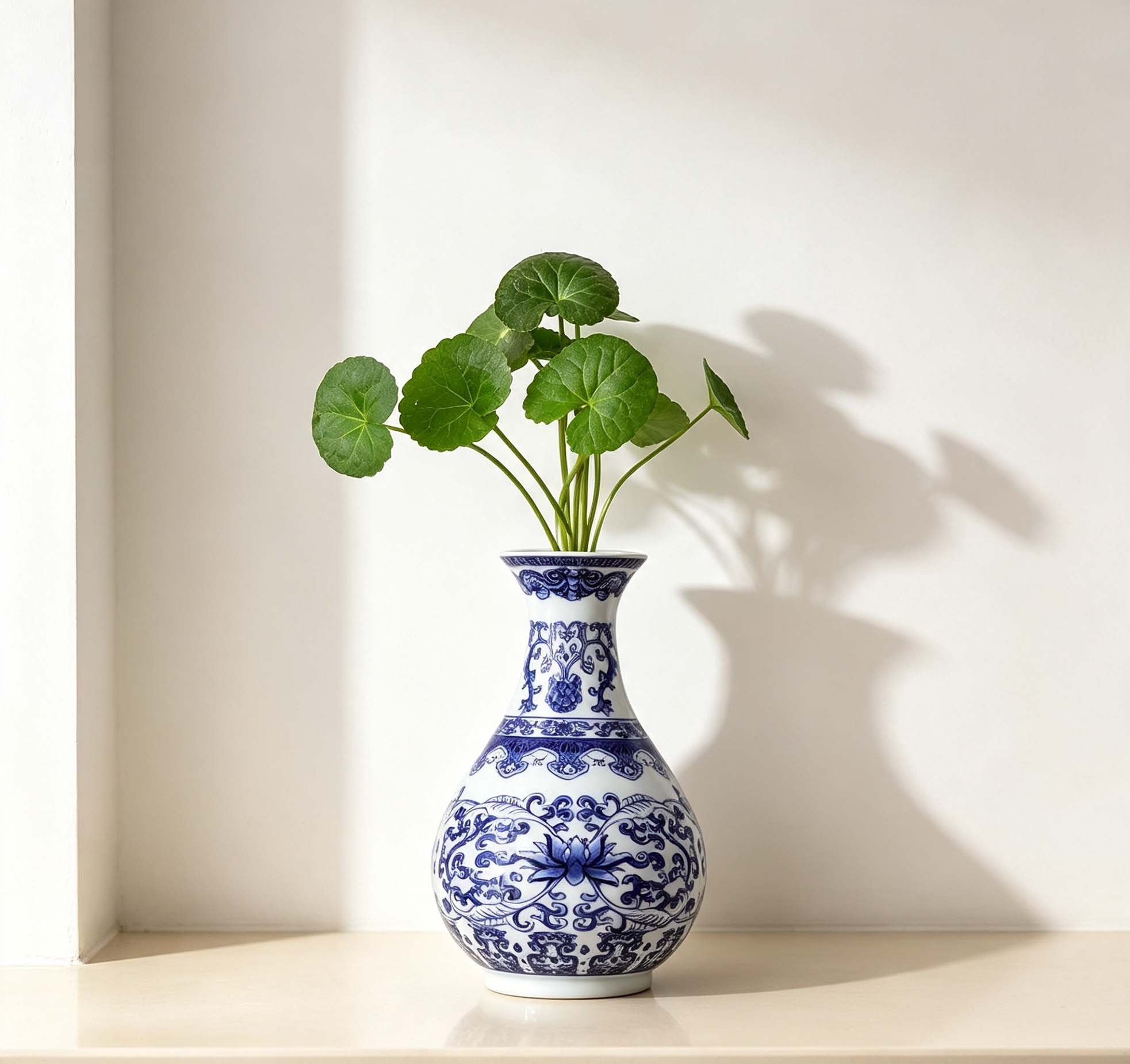 Blue White Lotus Ceramic Vase