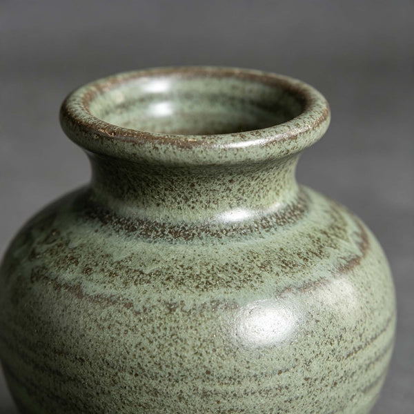 Vintage Green Glaze Ceramic Vase