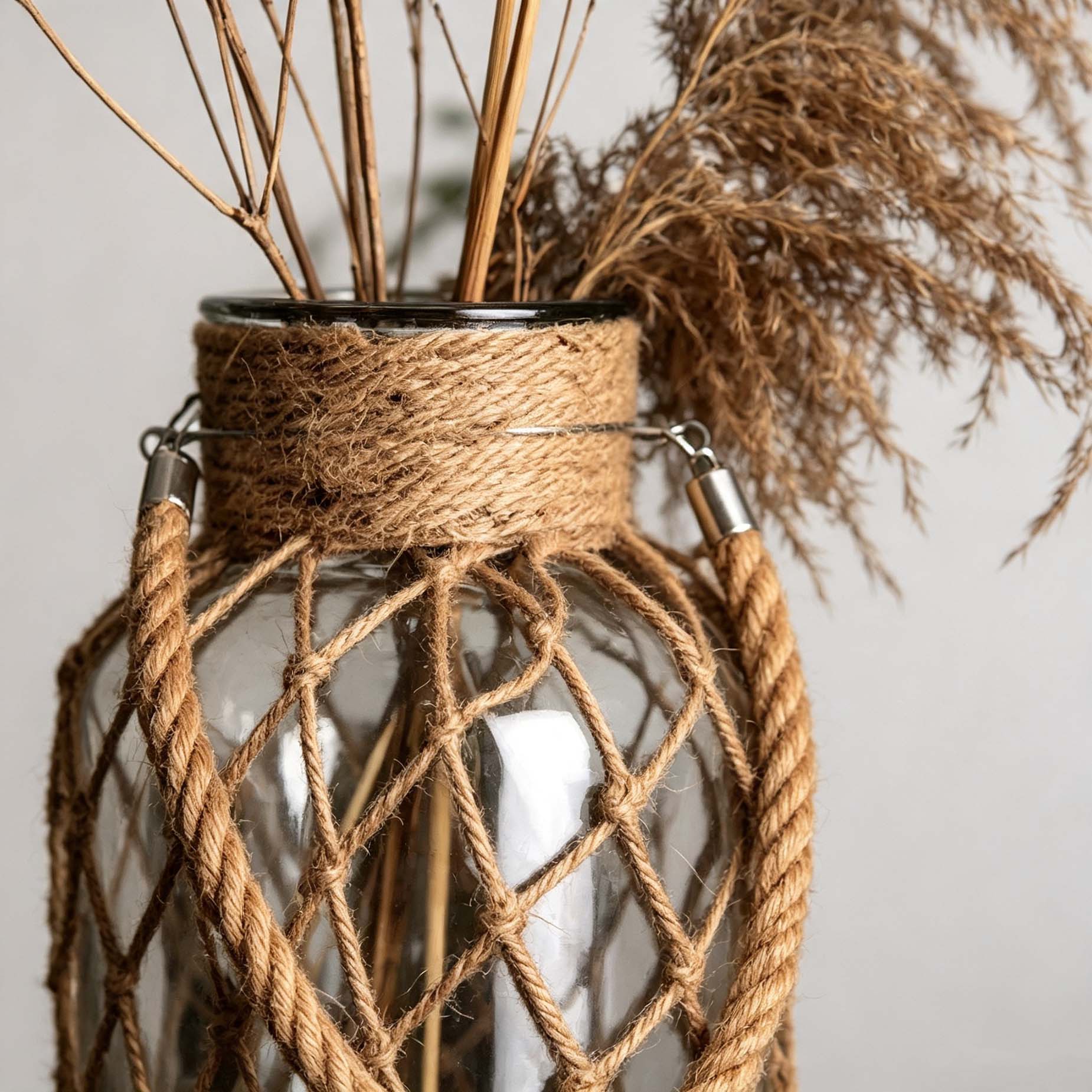 Rope Net Cover Glass Vase