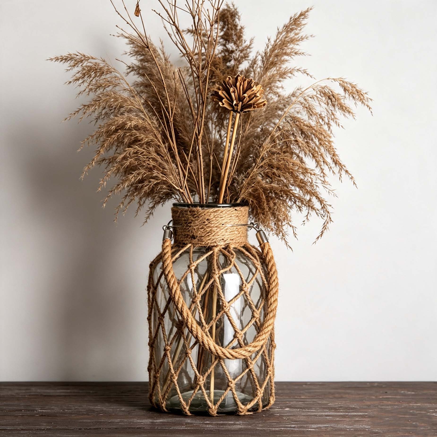 Rope Net Cover Glass Vase